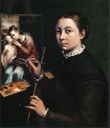 Sofonisba Anguissola Self-portrait at the easel. oil